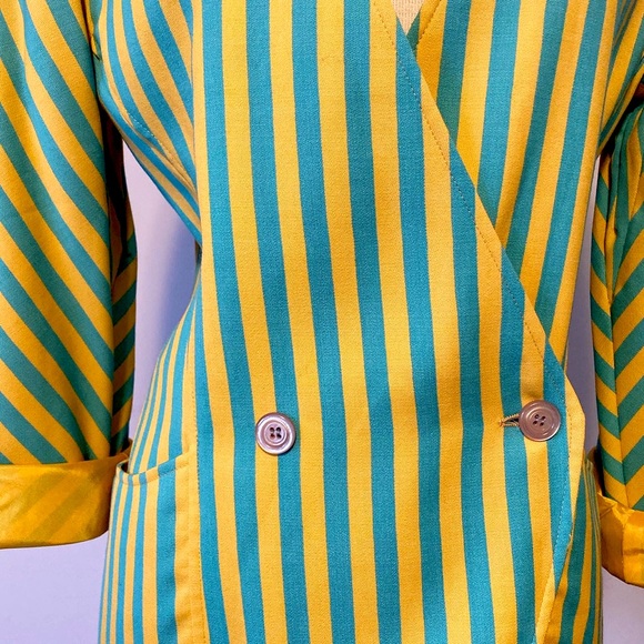 Vintage Ungaro Bright Yellow and Green Blazer - Picture 2 of 6